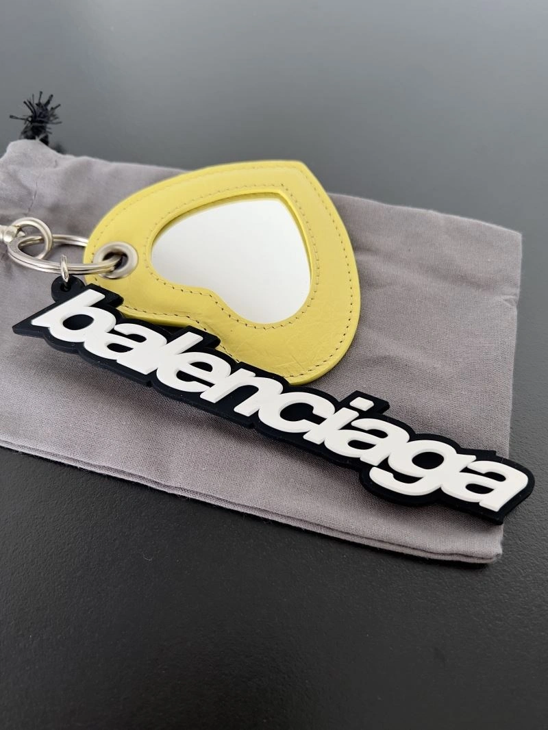 Balenciaga Sheepskin Heart Mirror Keychain Pendant WrinkleFree 70082