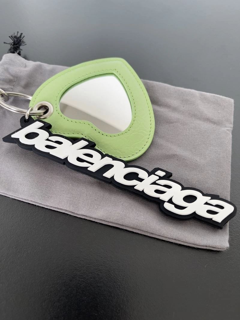 Balenciaga Sheepskin Heart Mirror Pendant Keychain Practical 69938