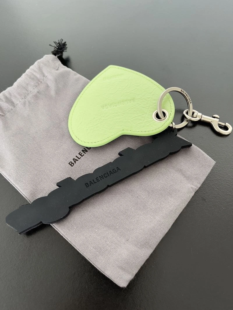 Balenciaga Sheepskin Heart Mirror Pendant Keychain Practical 69938