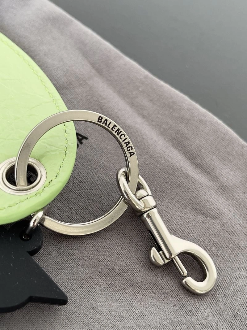 Balenciaga Sheepskin Heart Mirror Pendant Keychain Practical 69938