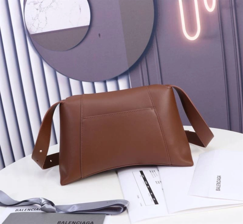 Balenciaga Signature Hourglass Caramel Bag with B-Pull Ring Practical 75299