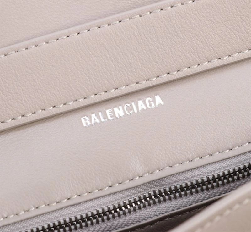 ZipUp Balenciaga Signature Hourglass Mini Bag - Smooth Gray Cowhide 75311