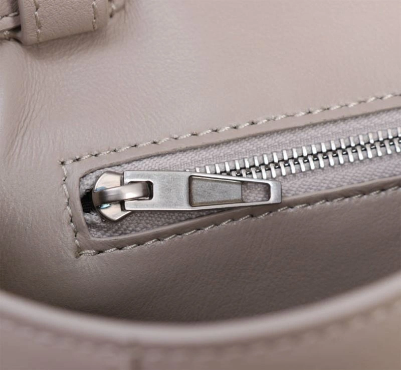 ZipUp Balenciaga Signature Hourglass Mini Bag - Smooth Gray Cowhide 75311