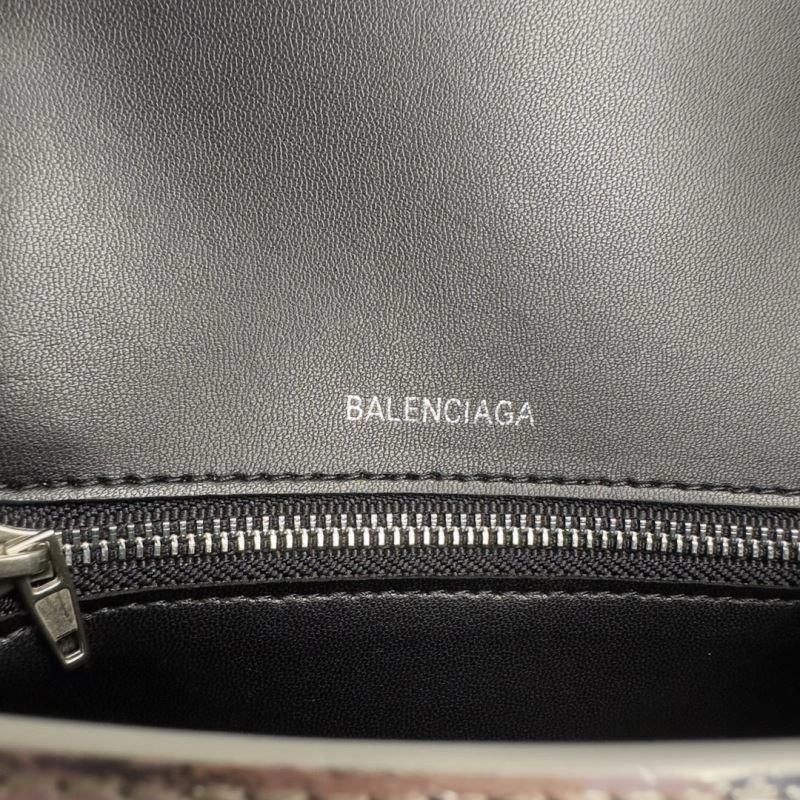 Balenciaga Silver Buckle Crocodile Hourglass Handbag - S Size Timeless 69970