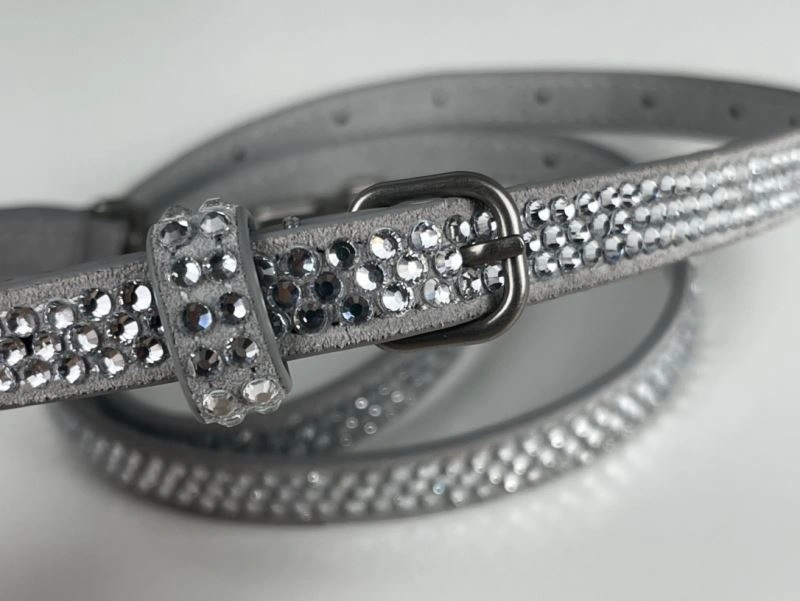 TechFriendly Balenciaga Silver Rhinestone Hourglass Bag with Lambskin Interior 72597