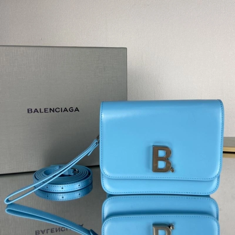 Balenciaga Sky Blue Tofu Bag with Big B Hardware Tailored 78329
