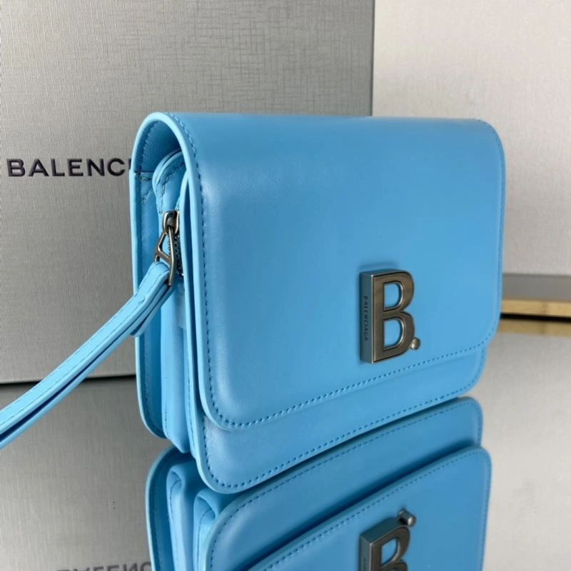 Balenciaga Sky Blue Tofu Bag with Big B Hardware Tailored 78329