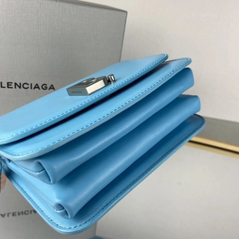 Balenciaga Sky Blue Tofu Bag with Big B Hardware Tailored 78329