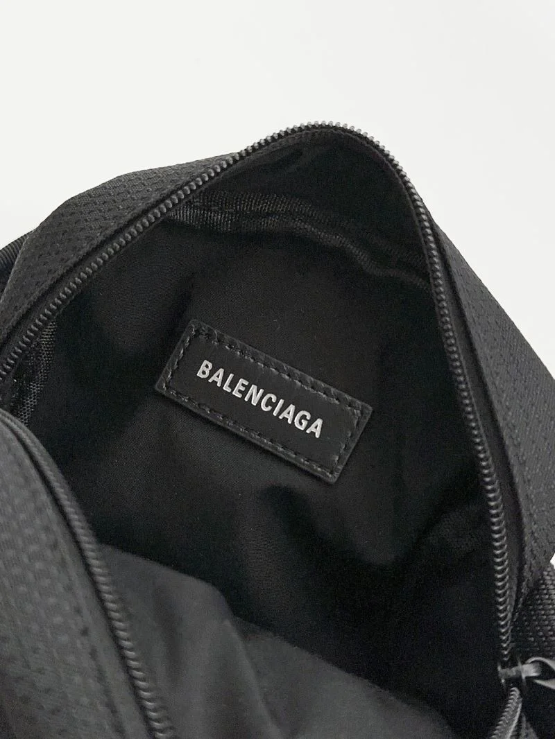 Balenciaga Small Checked Nylon Crossbody Bag with Flap Reliable 38224