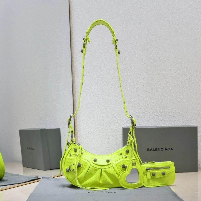 Balenciaga Small Fluorescent Green Crescent Bag 26x12x6 cm Cozy 72707