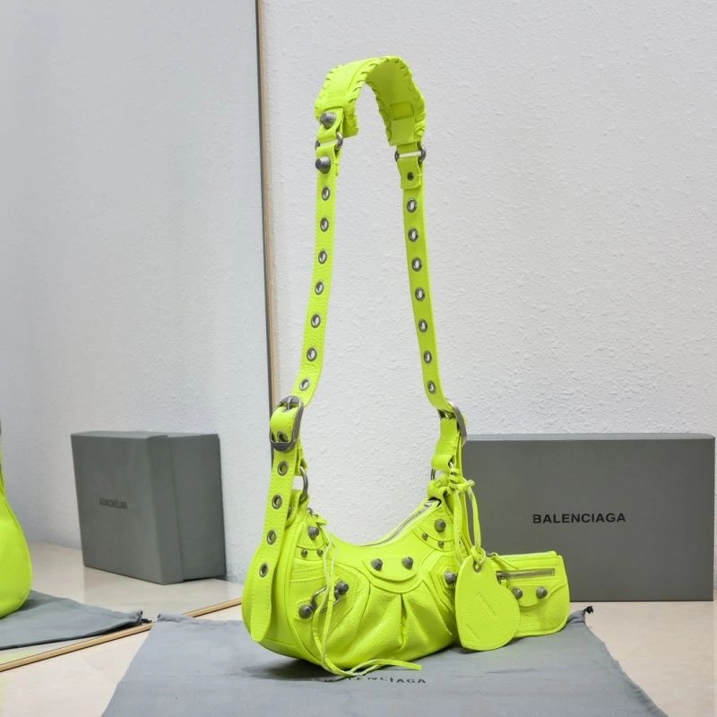 Balenciaga Small Fluorescent Green Crescent Bag 26x12x6 cm Cozy 72707