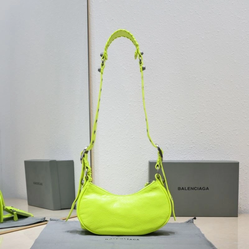 Balenciaga Small Fluorescent Green Crescent Bag 26x12x6 cm Cozy 72707