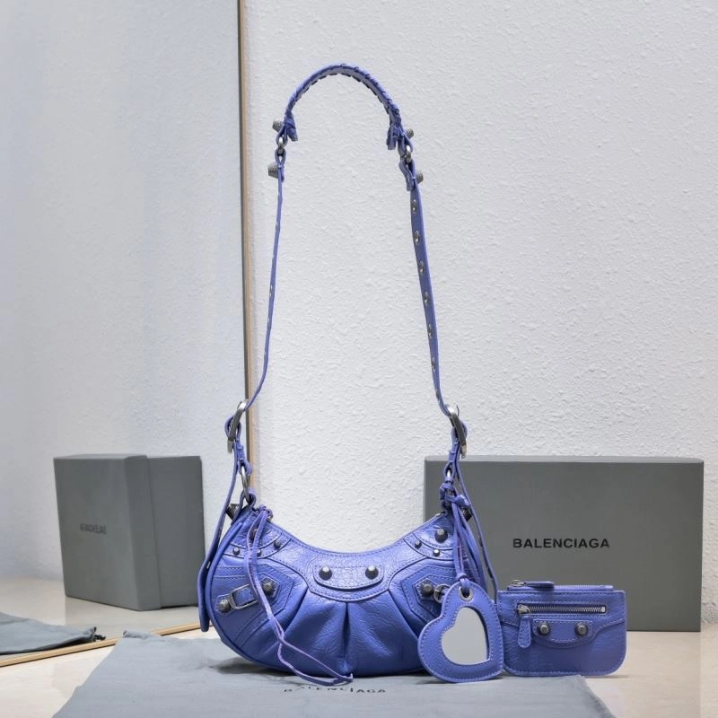 Balenciaga Small Purple Crescent Bag - 26cm Resilient 72742