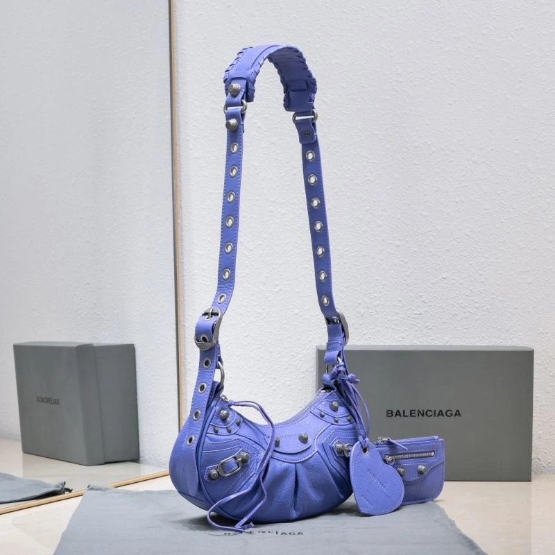 Balenciaga Small Purple Crescent Bag - 26cm Resilient 72742