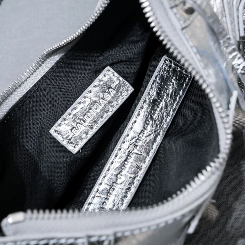 Popular Balenciaga Small Silver-White Crescent Bag 26cm 72706