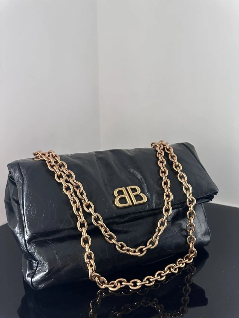 Balenciaga  Monaco Black Gold Oil Wax Bag Collection GoAnywhere 69941