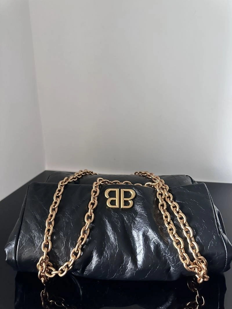 Balenciaga  Monaco Black Gold Oil Wax Bag Collection GoAnywhere 69941