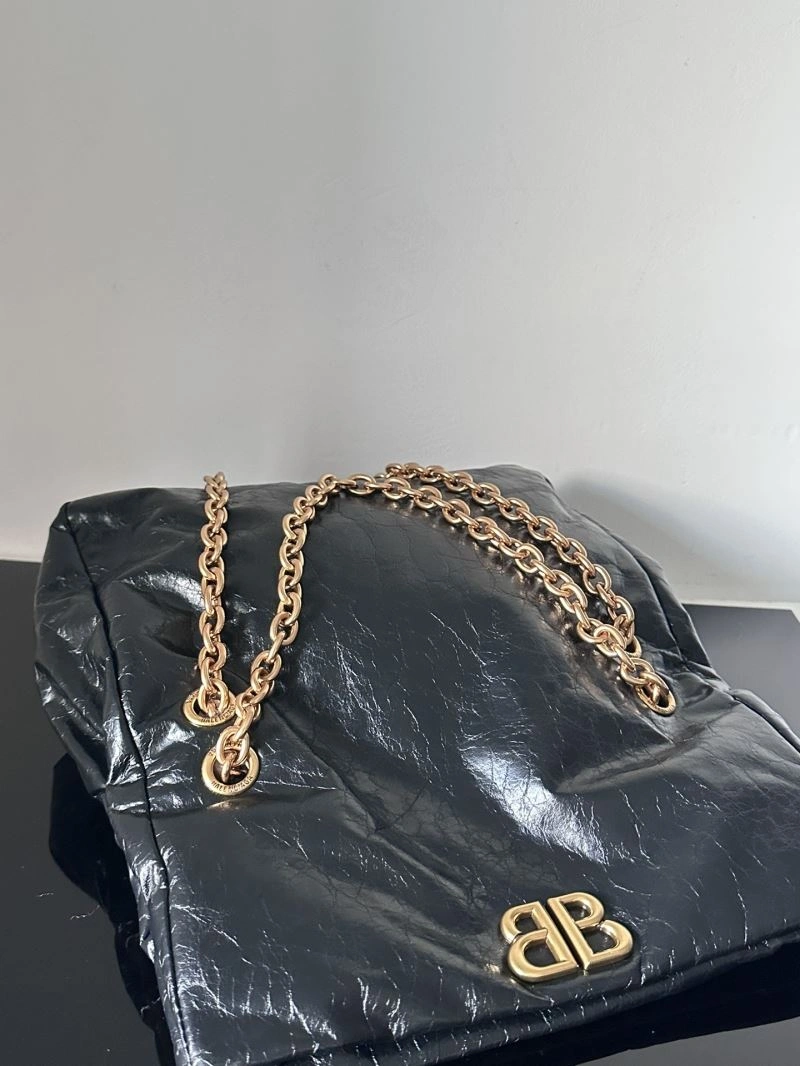 Balenciaga  Monaco Black Gold Oil Wax Bag Collection GoAnywhere 69941