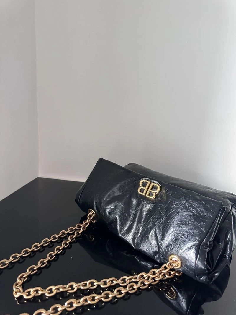 Balenciaga  Monaco Black Gold Oil Wax Bag Collection GoAnywhere 69941