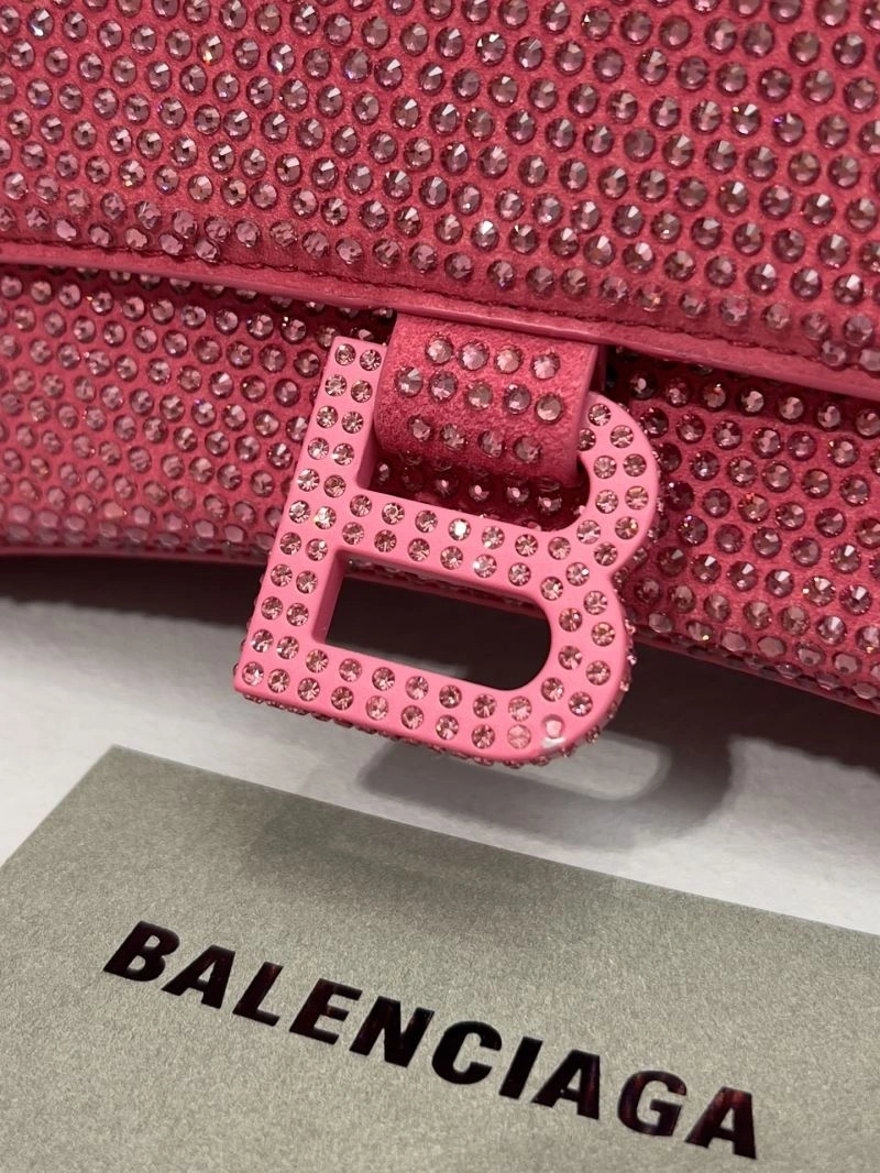 Balenciaga Sparkling Diamond Hourglass Handbag - Ultimate Elegance SmoothTexture 66951