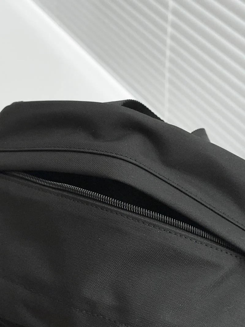 Sleek Balenciaga Sponsor Black Nylon Art Print Backpack 38327