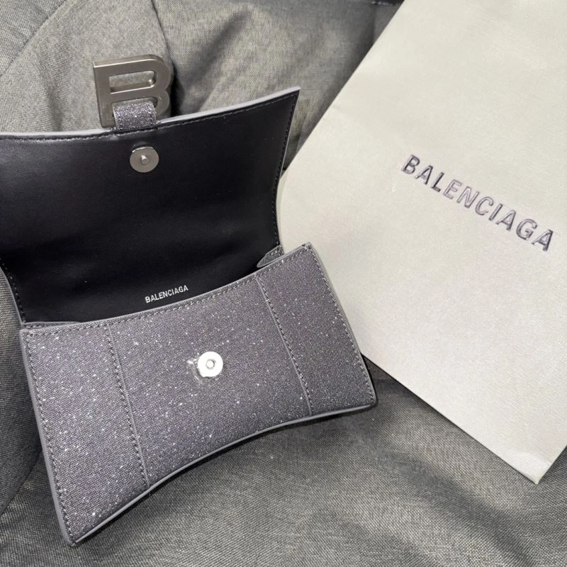 Seasonal Balenciaga Starry Gray Mini Hourglass Bag with Metallic Detail 70060
