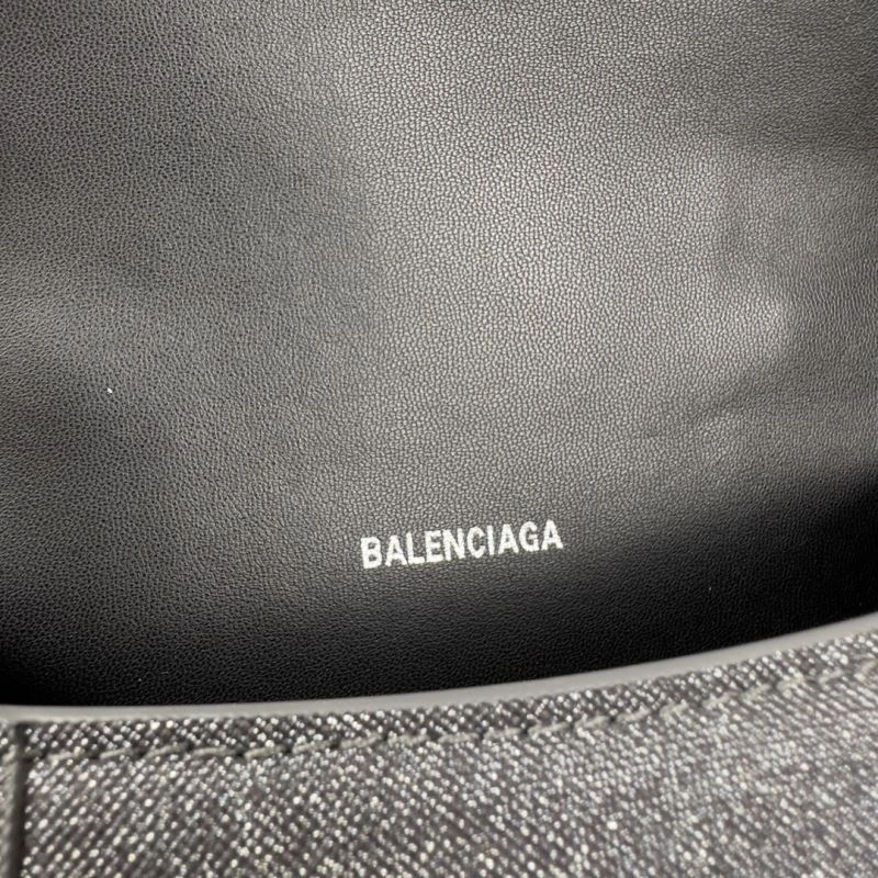 Seasonal Balenciaga Starry Gray Mini Hourglass Bag with Metallic Detail 70060