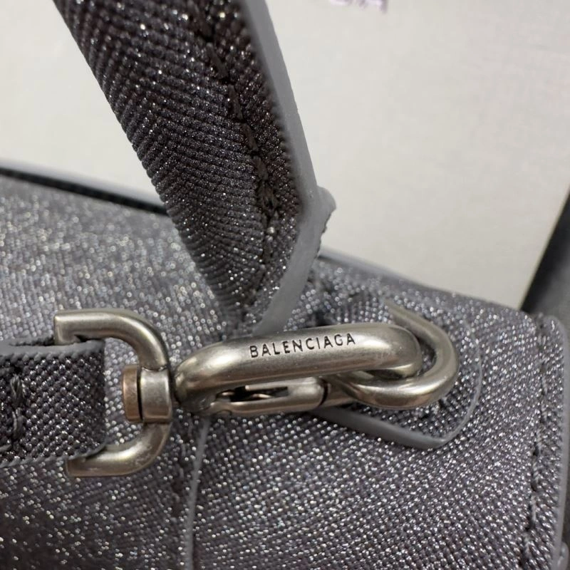 Seasonal Balenciaga Starry Gray Mini Hourglass Bag with Metallic Detail 70060