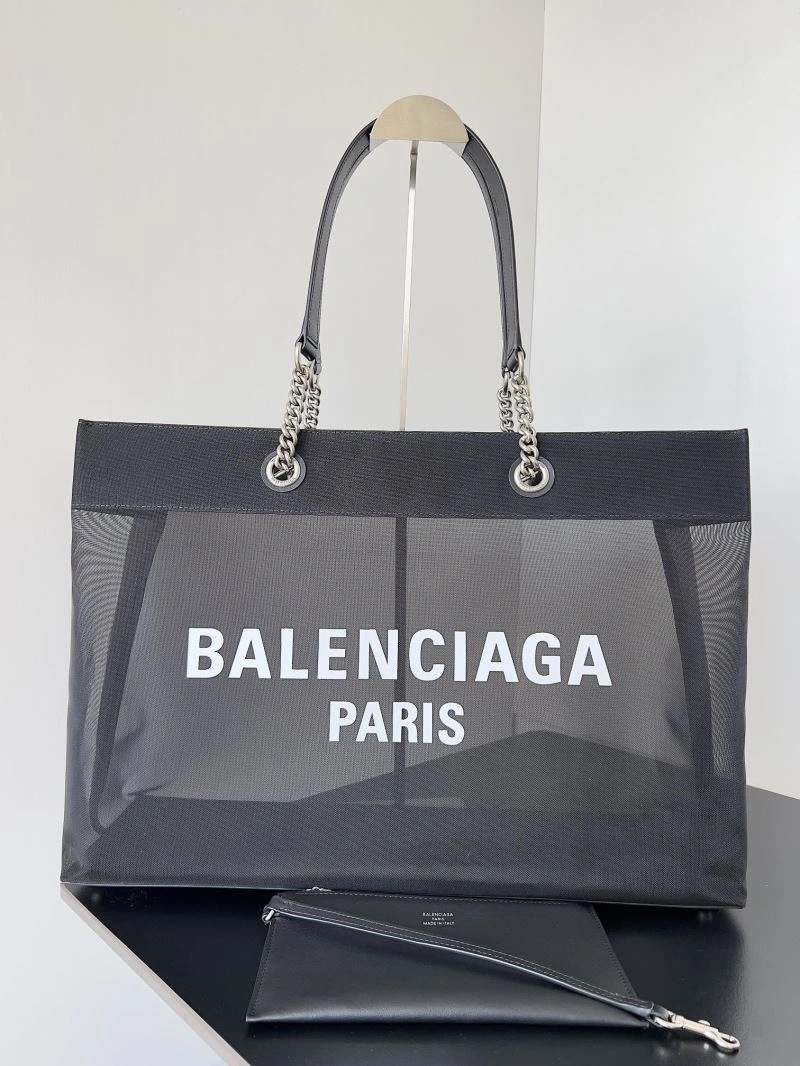 Comfortable Balenciaga Summer 23 Duty Free Mesh Tote Bag with  Pouch 78581