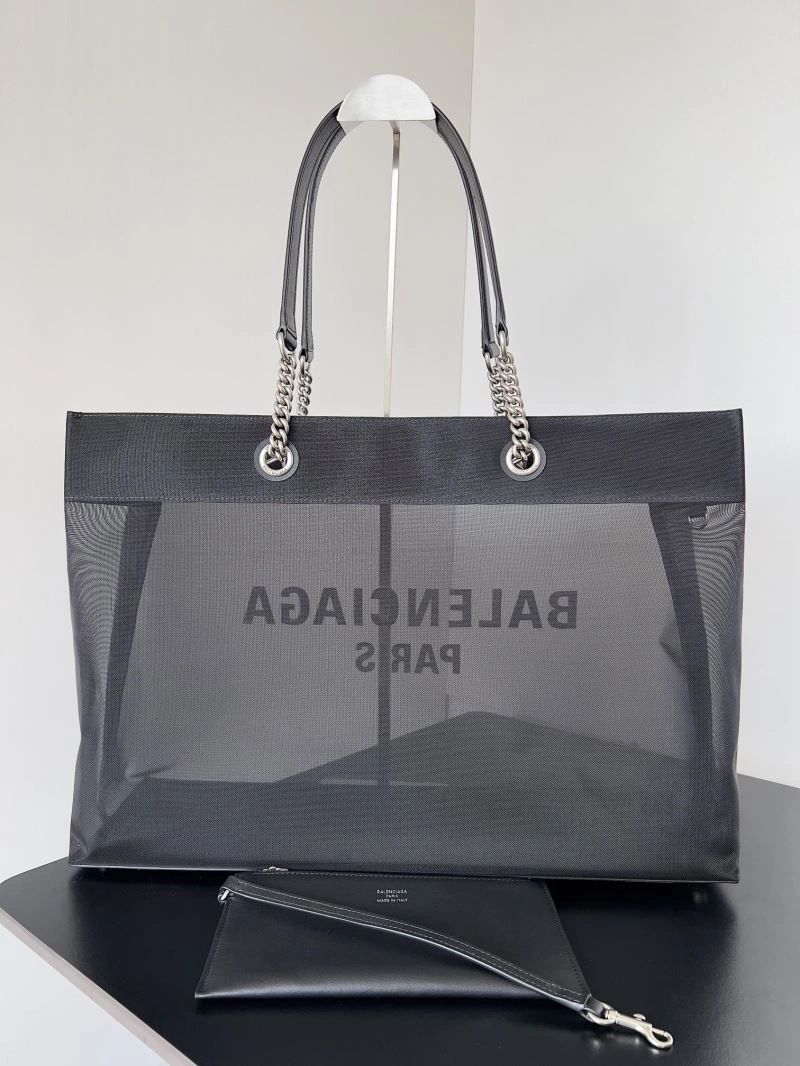 Comfortable Balenciaga Summer 23 Duty Free Mesh Tote Bag with  Pouch 78581