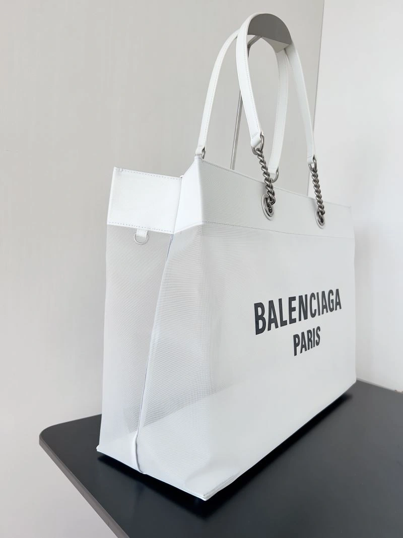Balenciaga Summer Runway Mesh Tote Bag with Leather-Chain Strap SunProtective 78578