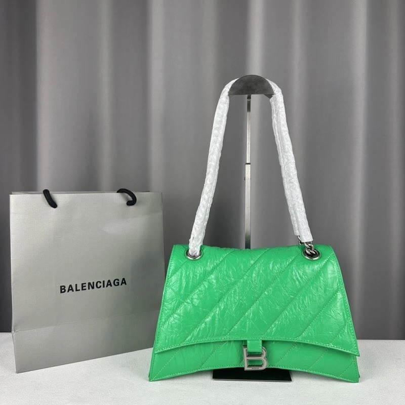Breathable Balenciaga  Arc Crush Chain Bag - Medium Green Sand Clock Design 75290