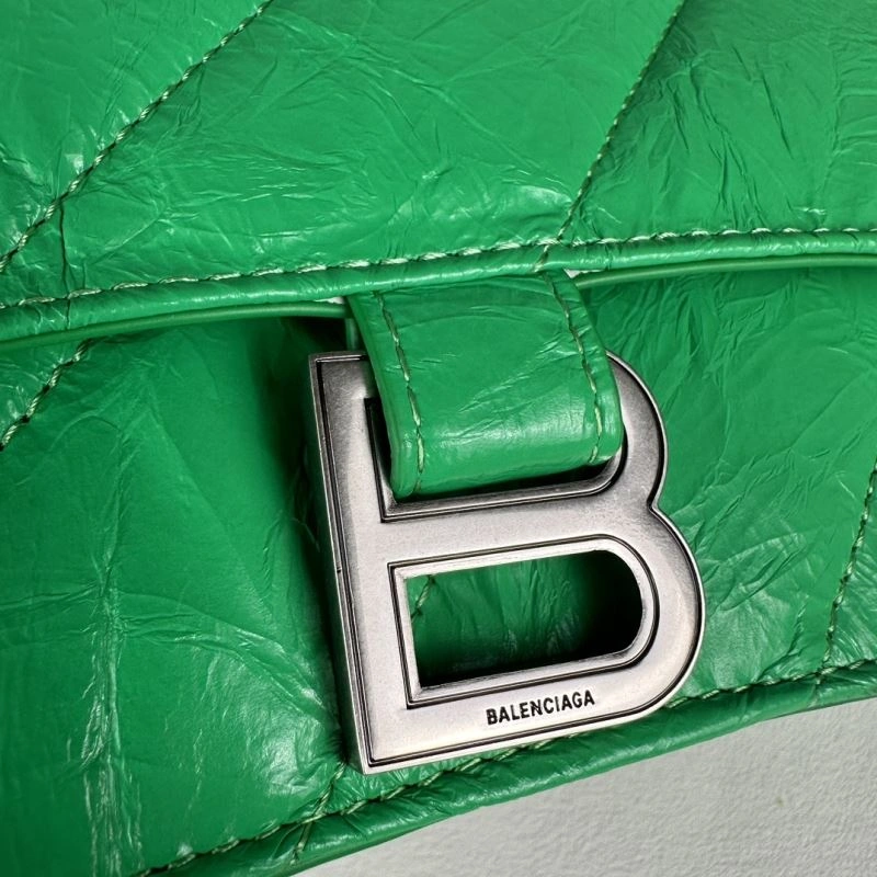 Breathable Balenciaga  Arc Crush Chain Bag - Medium Green Sand Clock Design 75290