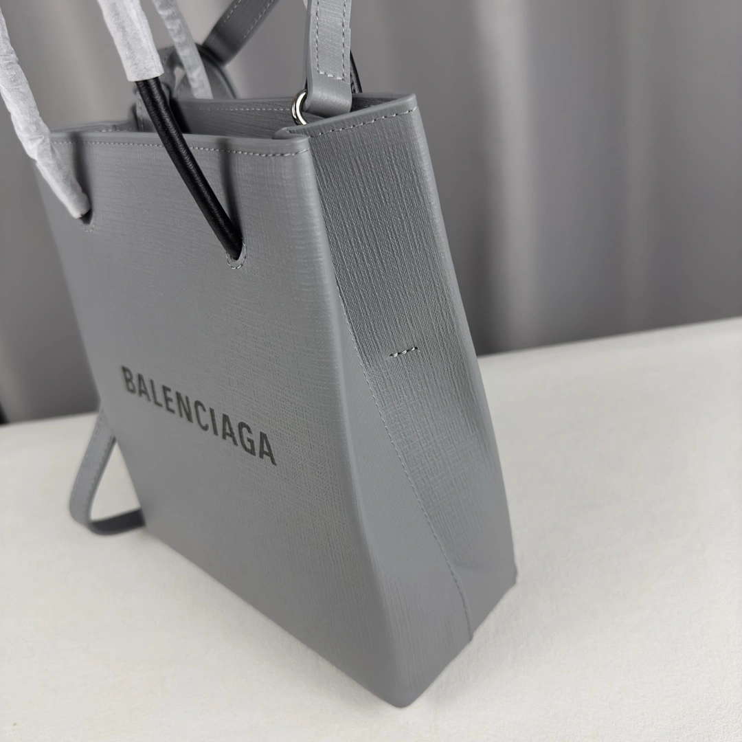 Stylish Balenciaga Toothpick Calfskin Square Shopping Bag with Nappa Handles 60870