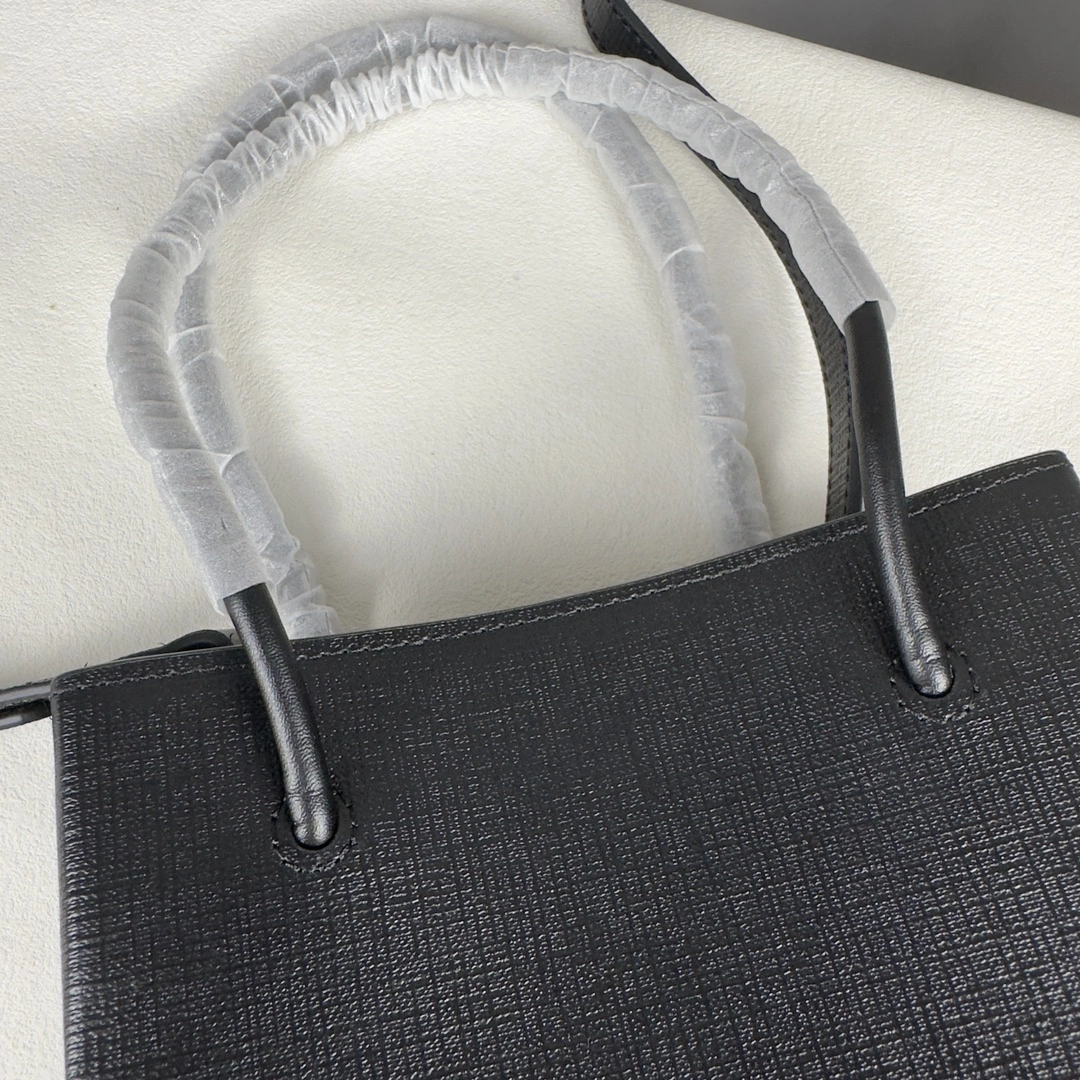 Trendy Balenciaga Toothpick-Pattern Calfskin Square Shopping Bag 60955