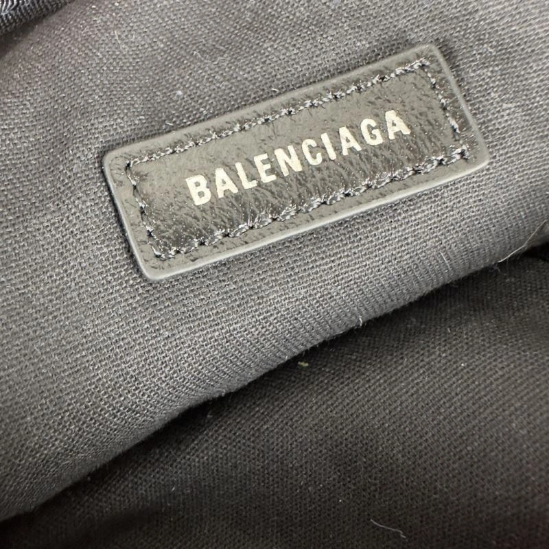 Stretchable Balenciaga  Vertical Motorcycle Bag in Oil Wax Black 70065