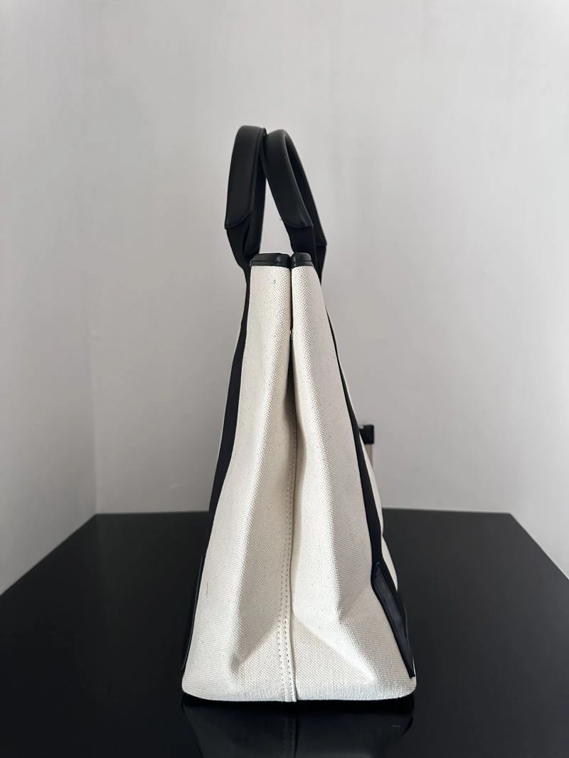 UrbanStyle Balenciaga  Navy Canvas Tote with Black Leather Accents 66986