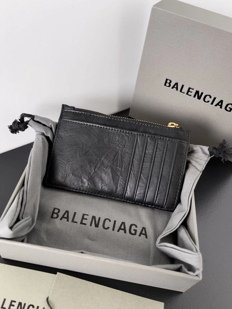 Balenciaga Vintage B-Logo Quilted Coin Purse Wallet Durable 69908
