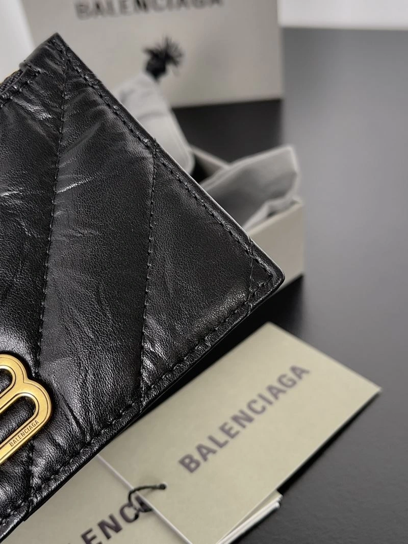 Balenciaga Vintage B-Logo Quilted Coin Purse Wallet Durable 69908