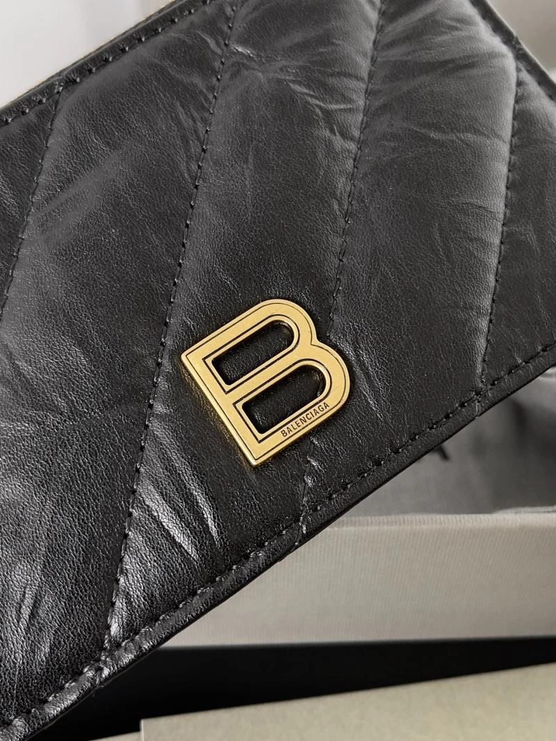 Balenciaga Vintage B-Logo Quilted Coin Purse Wallet Durable 69908