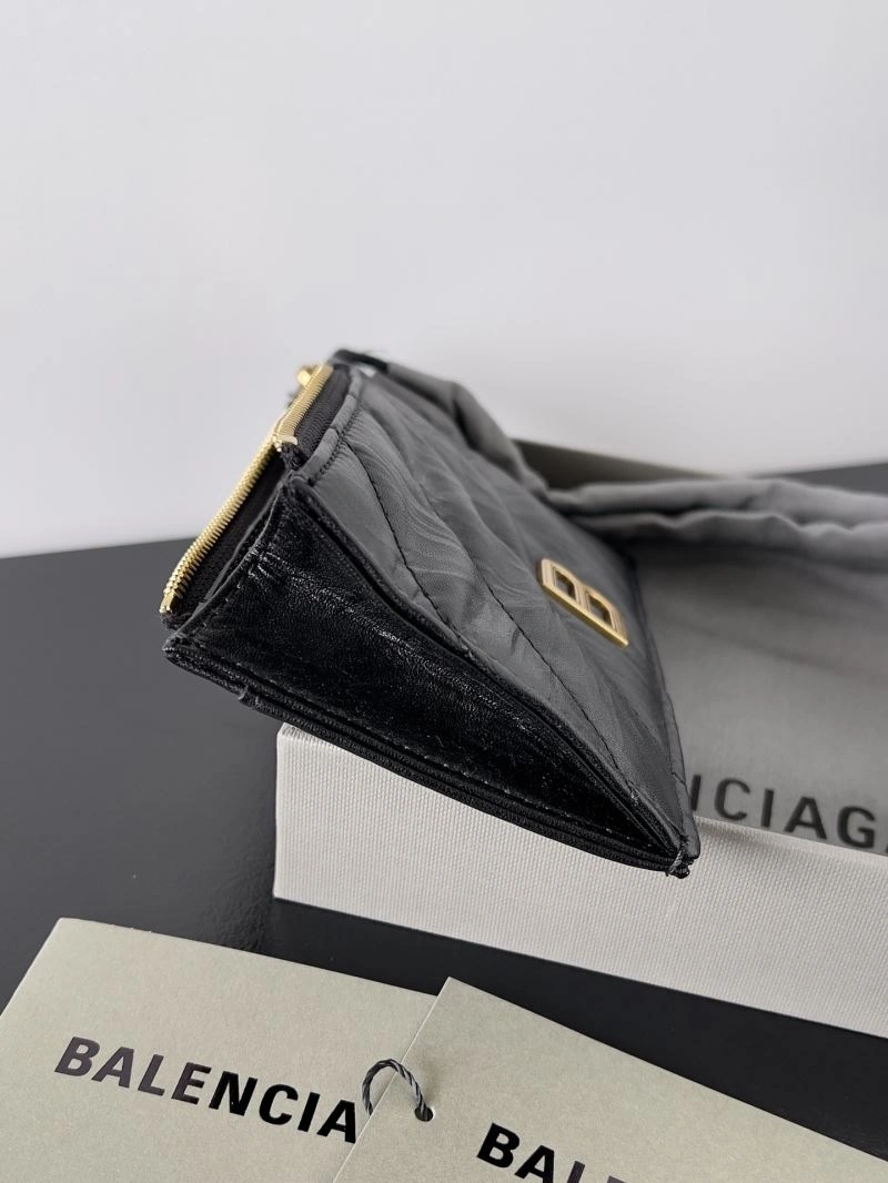 Balenciaga Vintage B-Logo Quilted Coin Purse Wallet Durable 69908