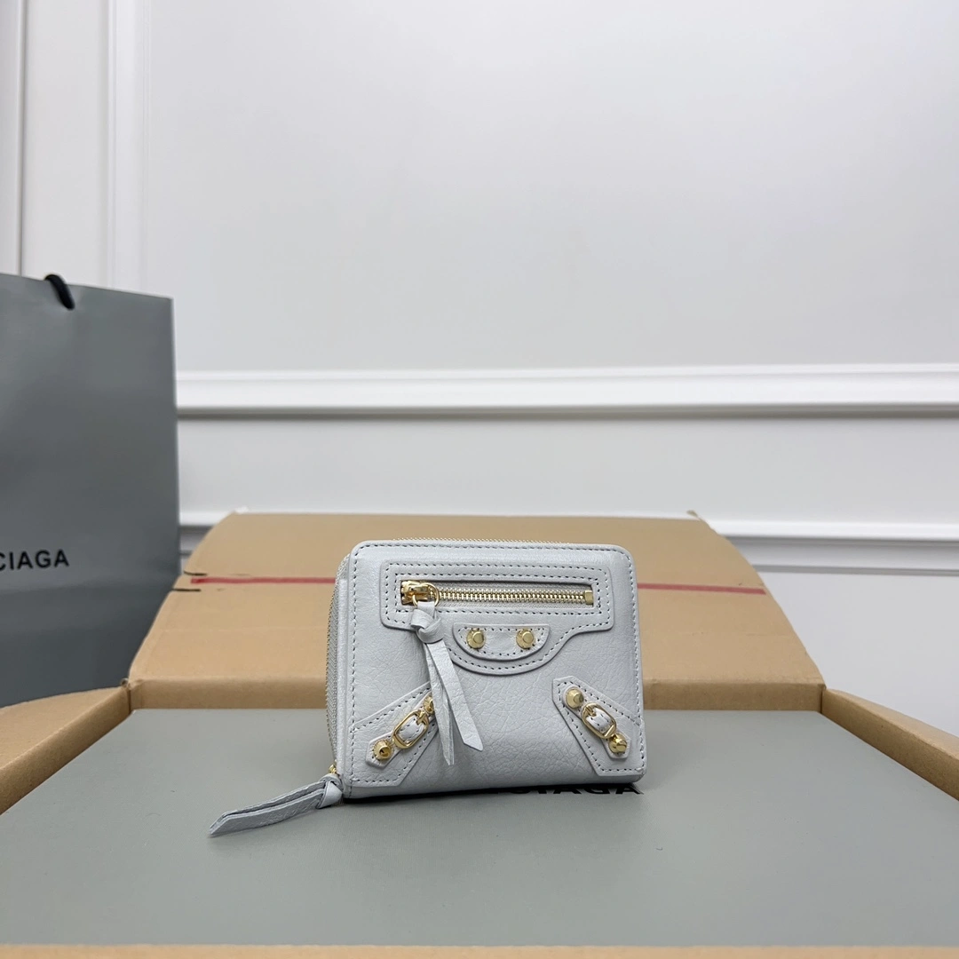 Balenciaga Vintage Cracked Leather  Card Holder NewStyle 60850