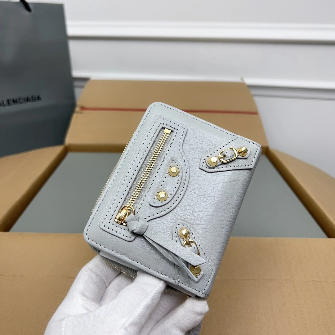 Balenciaga Vintage Cracked Leather  Card Holder NewStyle 60850