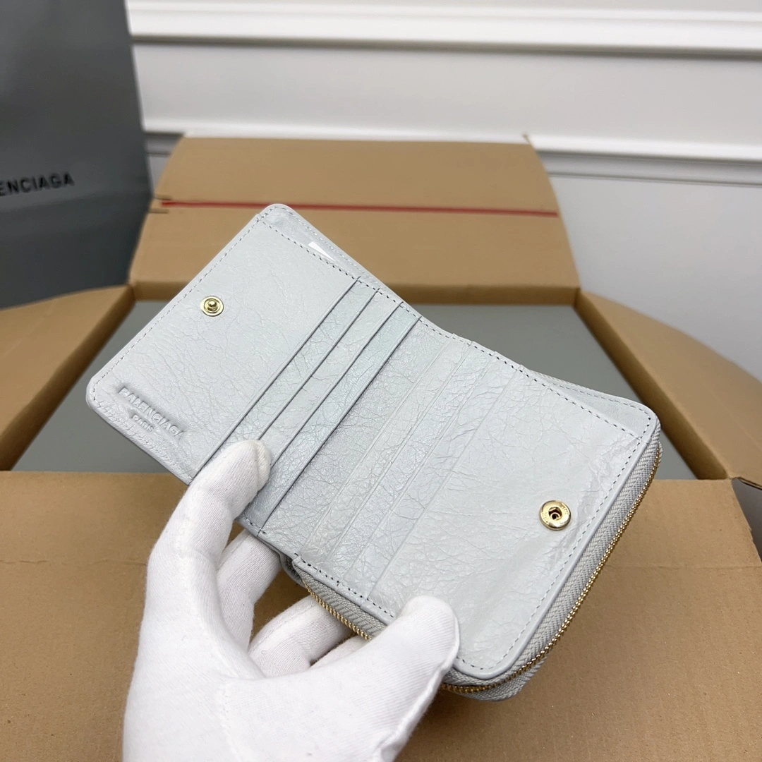 Balenciaga Vintage Cracked Leather  Card Holder NewStyle 60850