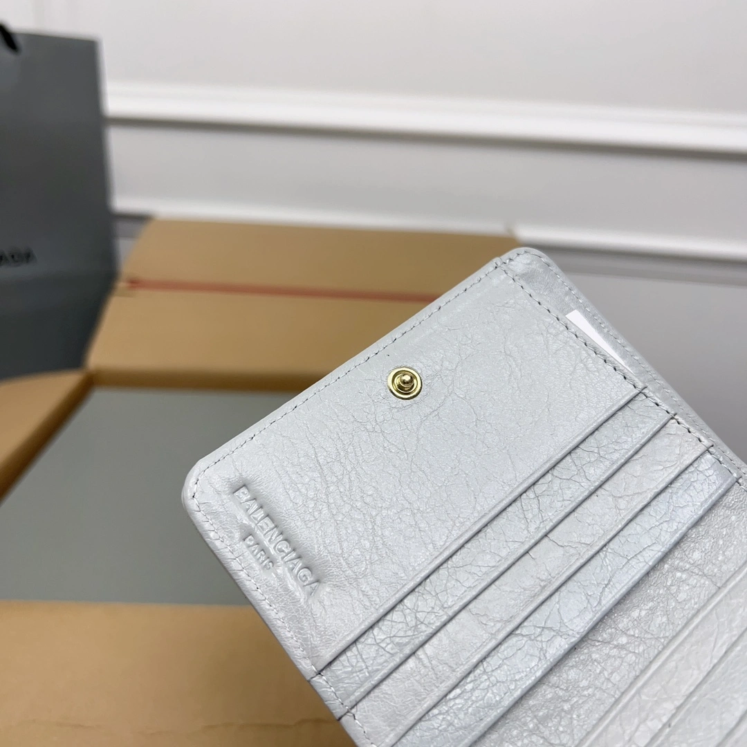 Balenciaga Vintage Cracked Leather  Card Holder NewStyle 60850