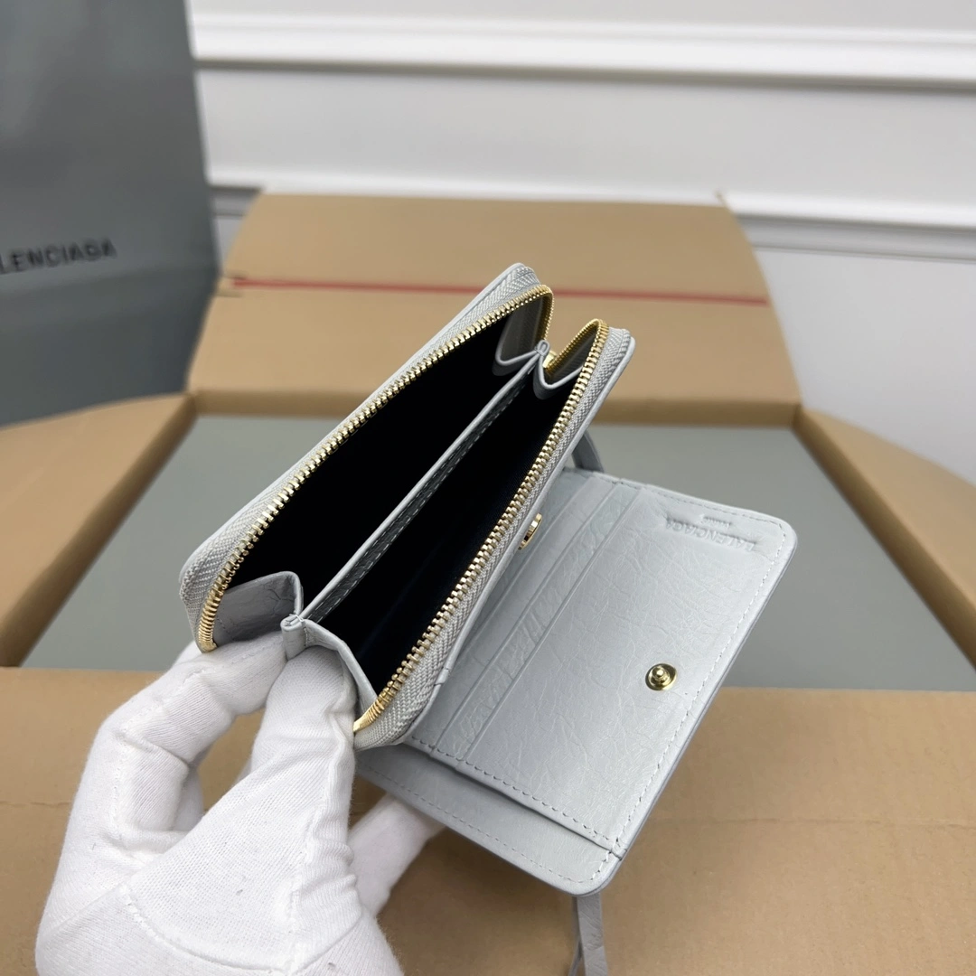 Balenciaga Vintage Cracked Leather  Card Holder NewStyle 60850