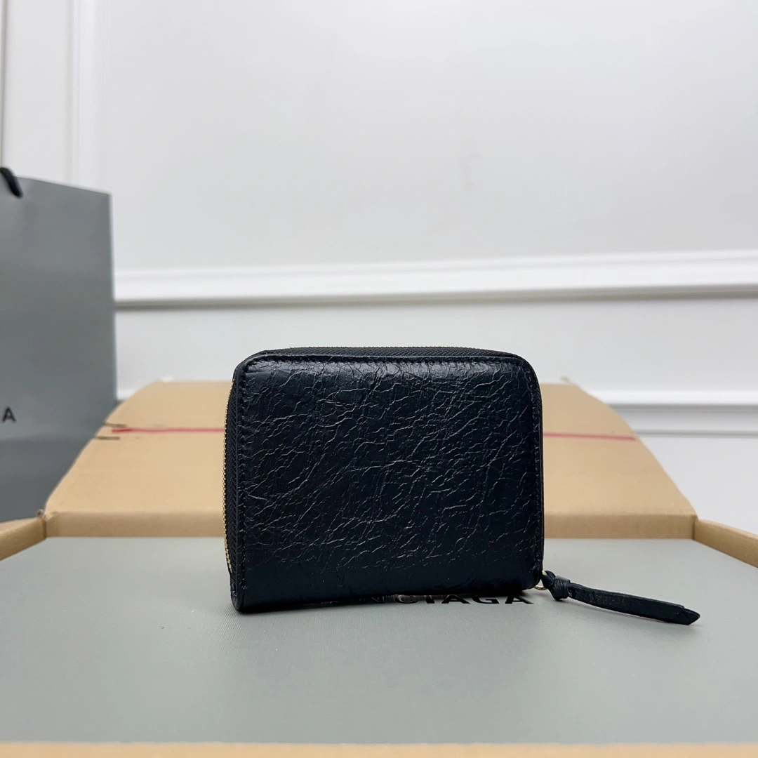 Affordable Balenciaga Vintage Cracked Leather  Card Holder 60890