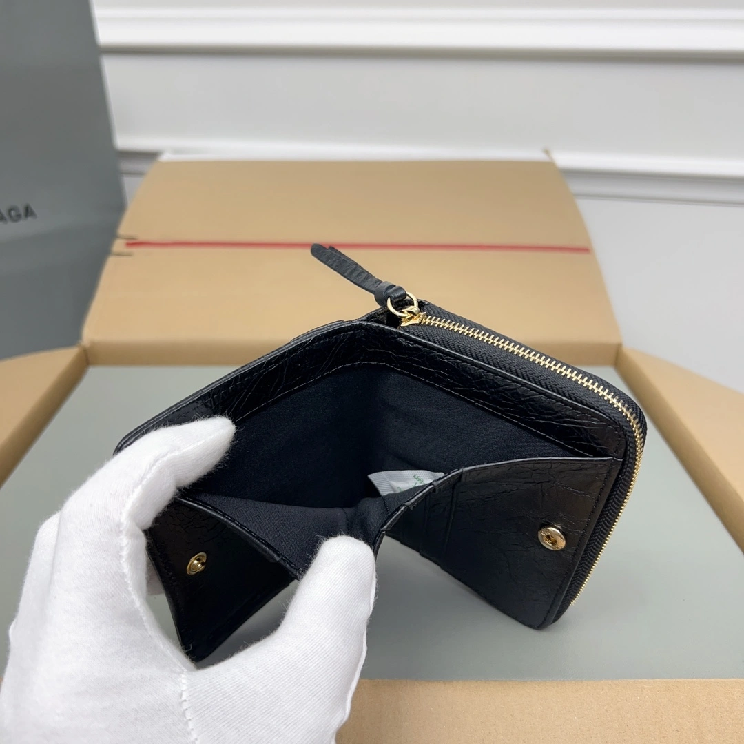 Affordable Balenciaga Vintage Cracked Leather  Card Holder 60890