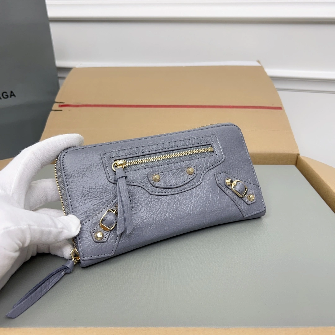 GoodFit Balenciaga Vintage Heart Smiley Leather Motorcycle Wallet 60887