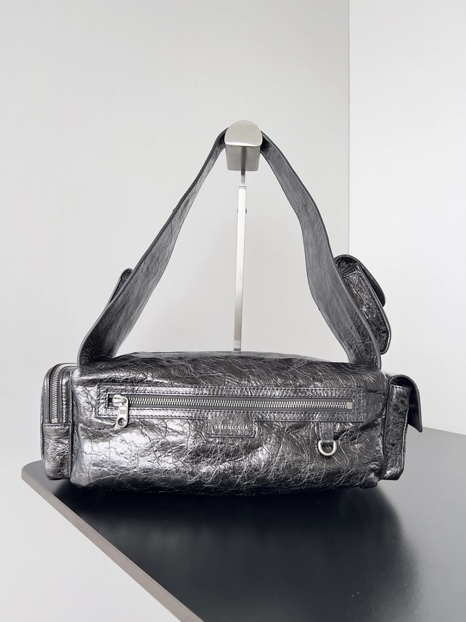 Balenciaga Vintage Lambskin Multi-Pocket Punk Shoulder Tote Bag TechFriendly 64702